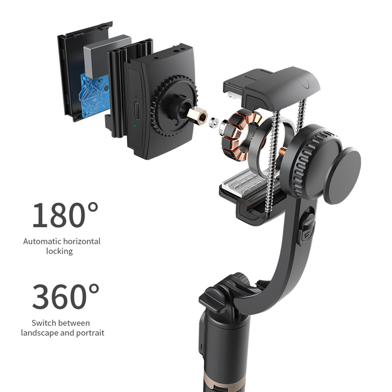 Drone Gimbal For Gopro - Roreta 2026 ไม้เซลฟี่พร้อมกิมบอลกันสั่นแบบใหม่ พับเก็บได้ ขาตั้งกล้องไร้สายพร้อมปุ่มชัตเตอร์บลูทูธ สำหรับ
