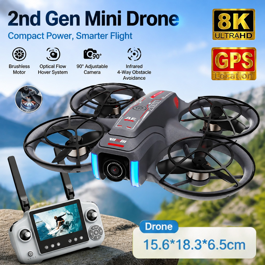 โดรนของเล่น AE21 Mini กล้องคู่ - Drone Gimbal Brushless บทวิจารณ์และราคา
